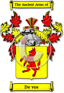 De vos Family Crest Download (jpg) Legacy Series - 150 DPI
